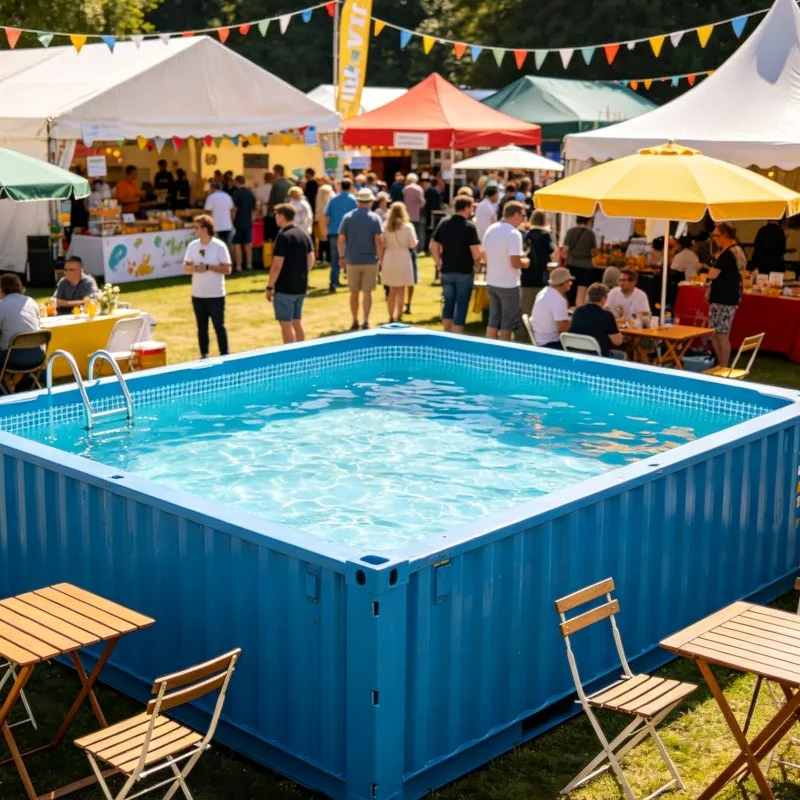 Piscina Rectangular Grande Personalizada, Contenedor Galvanizado con Paredes de Acero Corrugado para Uso en Granjas, Ranchos y Exteriores