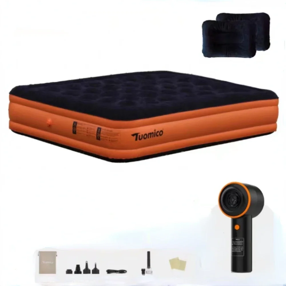 

2 Person Inflatable Mattress Indoor Outdoor Caravan Air Cushion Car Sleeping Bed Camping Portable Household Mat BBQ Beach Pad