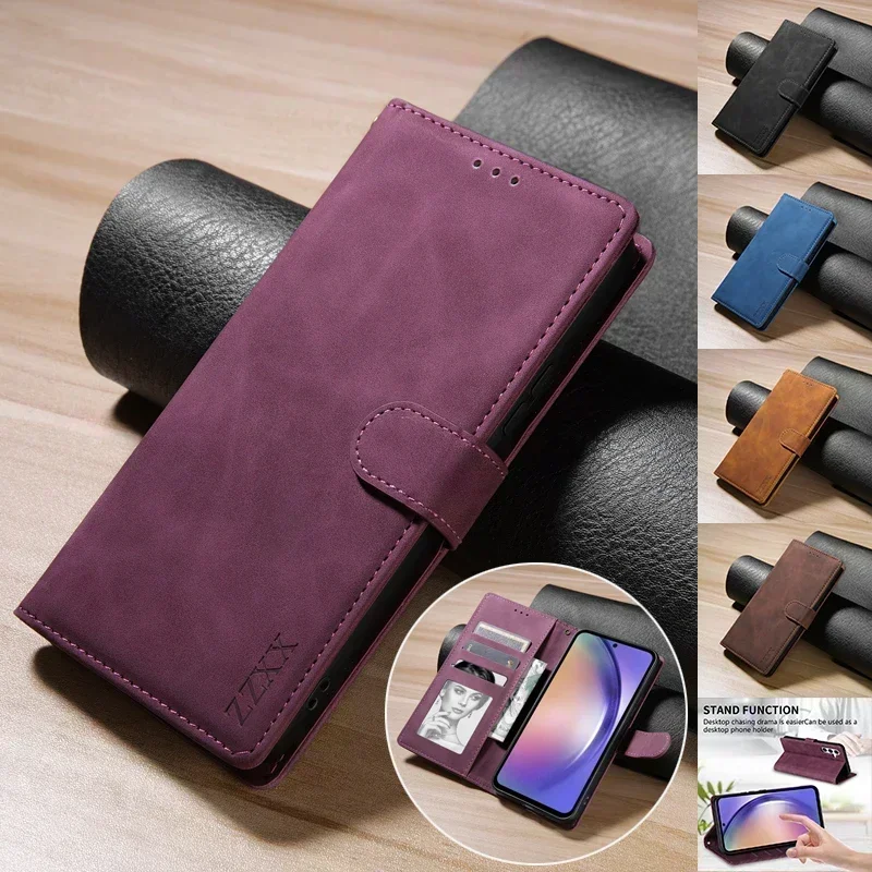 Wallet Card Framework Magnetic Flip Leather Case For Samsung Galaxy A03 A04s A12 A13 A14 A23 A31 A32 A33 A34 A51 A52 A53 A54 A71