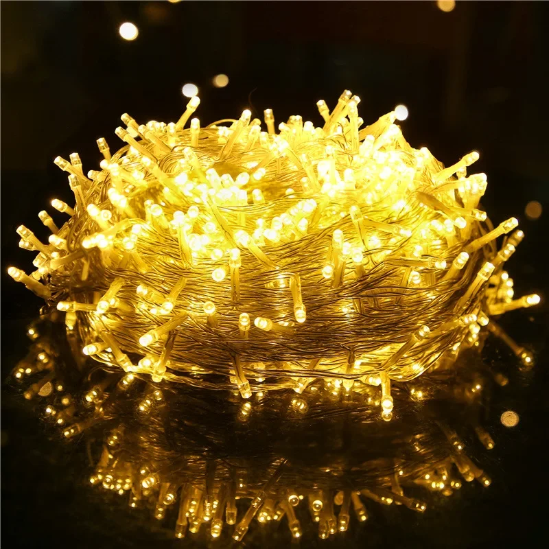 

10M 20M Christmas Garland Lights Led String Fairy Light Festoon Lamp Outdoor Decorative Lighting For Holiday Wedding Party