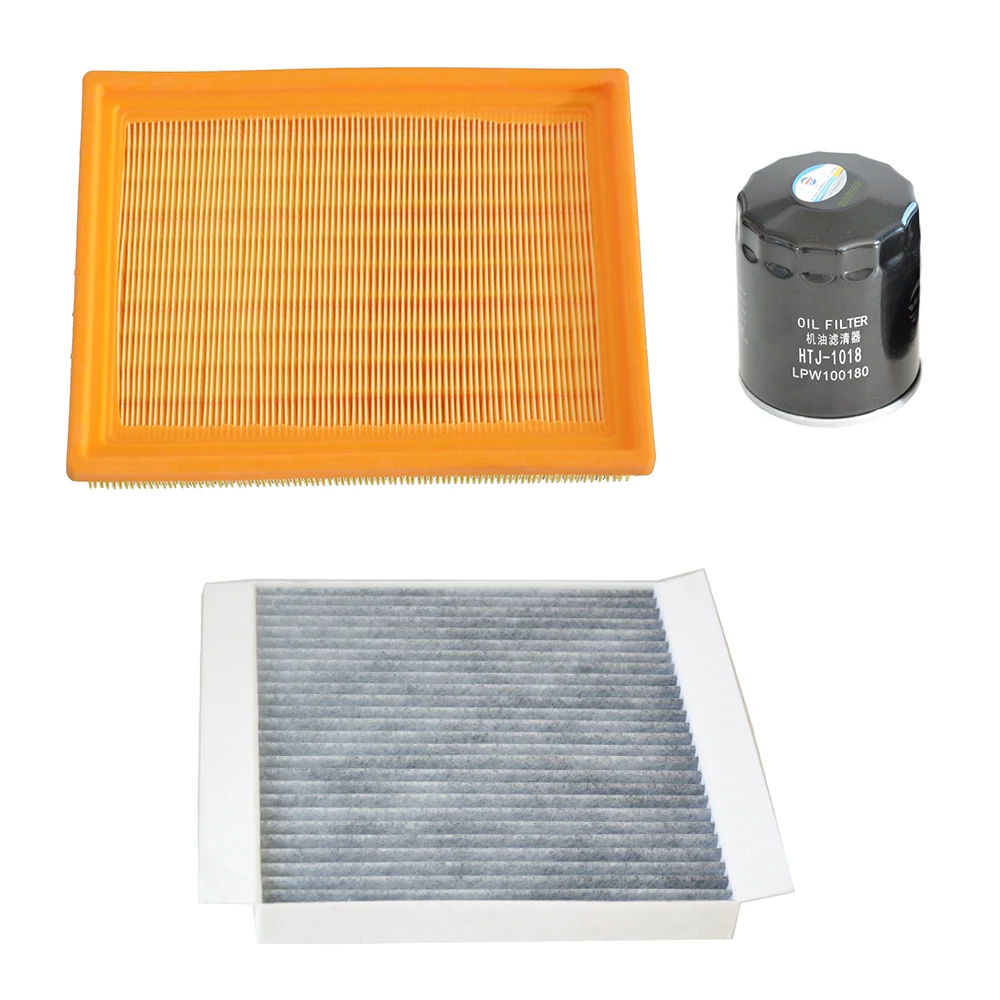 3Pcs Oil Cabin Air Filters Kit For MG GT 1.5L 2014- ROEWE 1.5 L 360 2015- 360 PLUS 2017- LPW100180 50016901 10238746