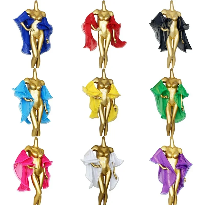 

Женский танец живота, рукава, шифоновая шаль, костюм для латинского современного танца, аксессуары, повязка на руку для женщин, профессия