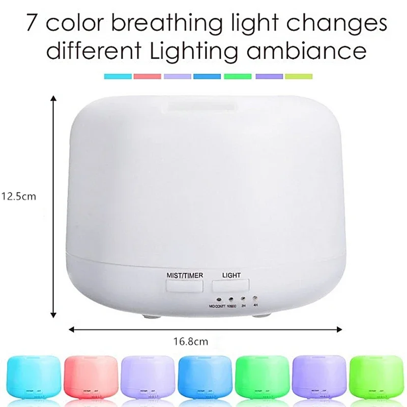 1pc Printless Ultrasonic Humidifier: Enjoy a Comfortable Home Environment with LED Night Light