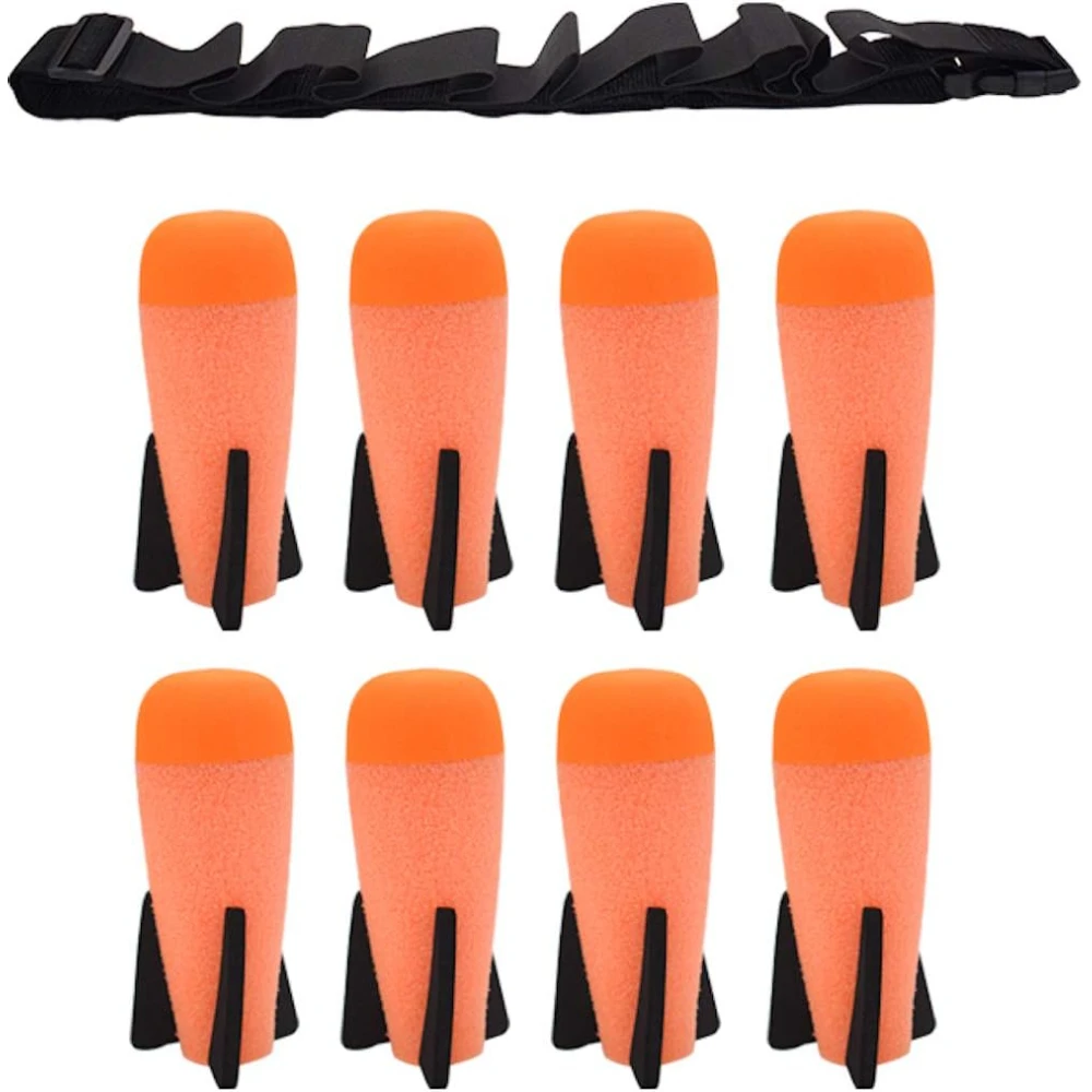 8 Pack Mega Missile Refill with Carrying Strap - Toy Rocket Launcher Ammo for Nerf N-Strike Elite Series