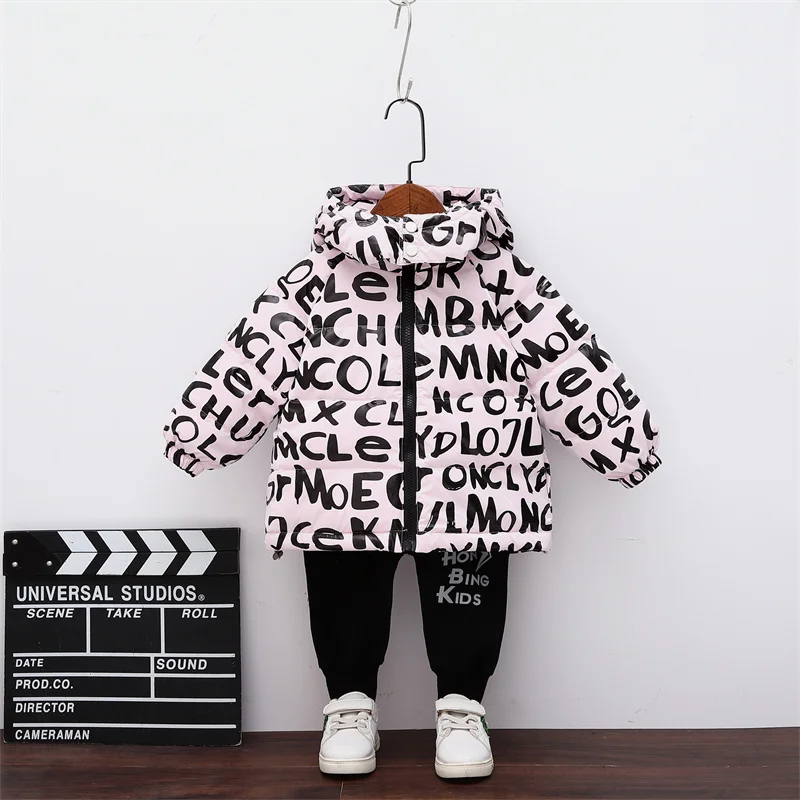 Boys Down Jacket Coat Overcoat Cotton 2023 Hot Warm Thicken Winter Plus Size Children's Clothing