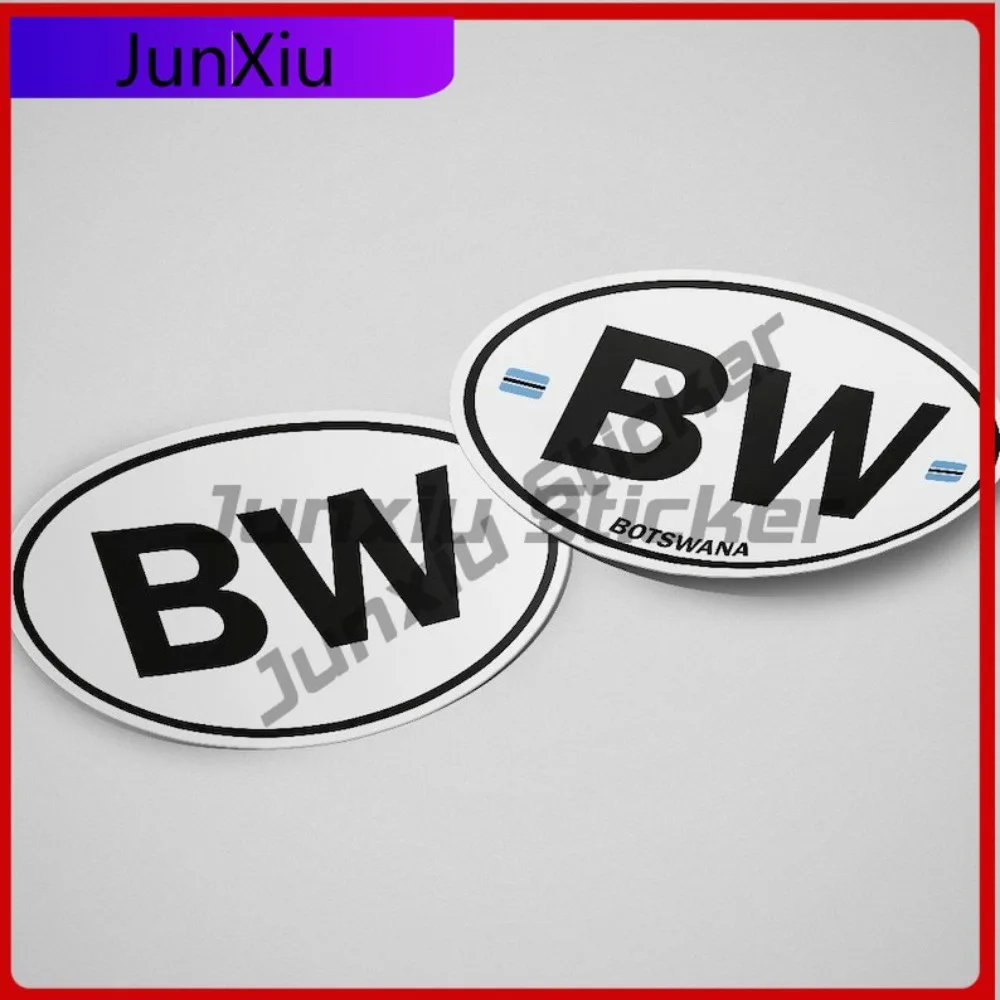 

Botswana Flag Sticker Oval-shaped White and Black Country Creative Cars Refrigerators Anti UV Waterproof Auto Accessories Car