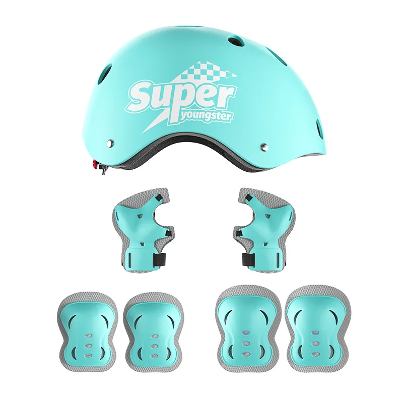 Children's Roller Skating Protective Gear,Riding Helmet Full Set of Professional Skateboard Balance Bike Fall Protection