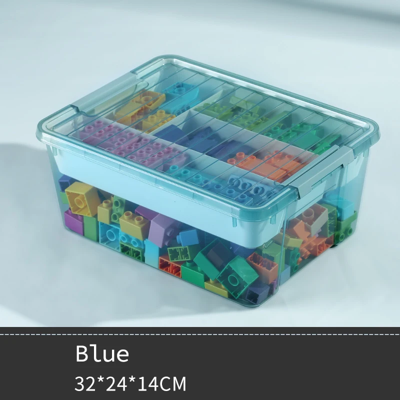 Storage Box Building Blocks Classified  Lego Transparent Toy Organizer With Lid Stackable Portable First Aid Kit Medicine Box