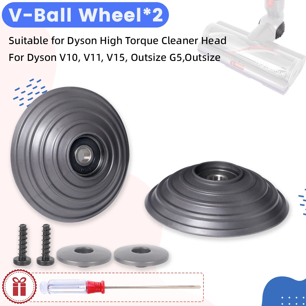 ลูกล้อสำหรับ Dyson V10 V11 V15เครื่องดูดฝุ่น100W สูงแรงบิดทำความสะอาดหัว V- Ball ล้อเปลี่ยน