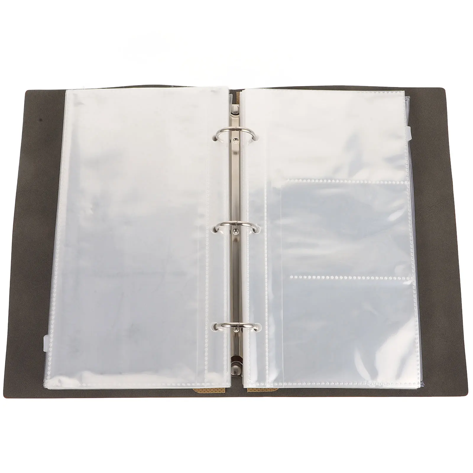 

Jewelry Storage Bag Earth Brown PVC Loose Leaf Album 3 Sections 20 Pages Each Total 160 Pages Foldable Jewelry ganizer Ticket