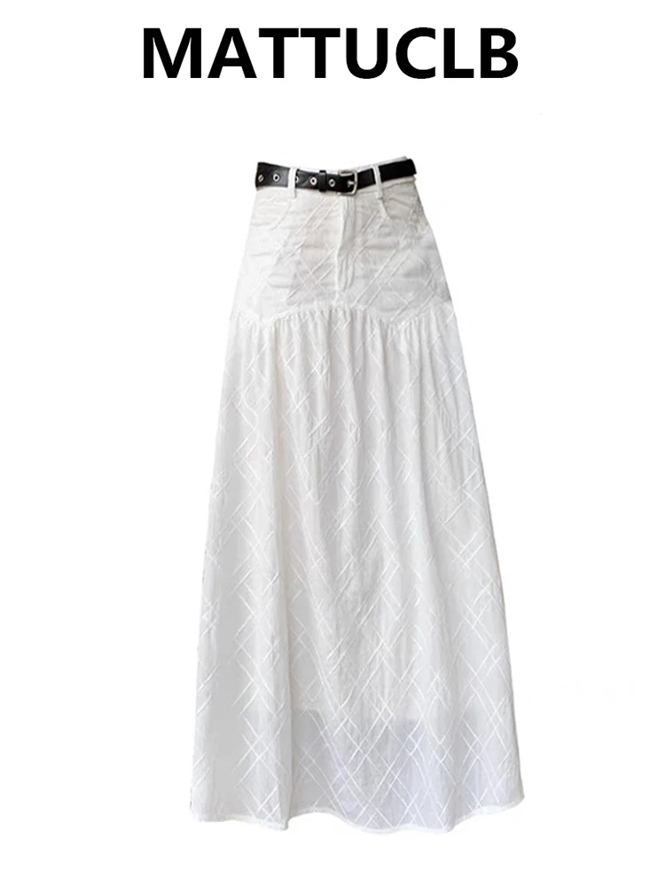 

232012, осень-зима, женская корейская мода, эстетичная макси-юбка 2000-х годов, Mori Girl Shoujo, винтажная трапециевидная новинка, белая уличная юбка