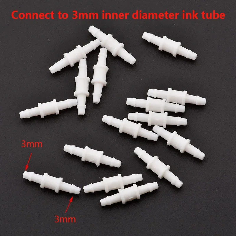 20PCS White Y Shape Ink Tube Connector for Mimaki / Roland / Mutoh Eco Solvent Wide Format Printer Ink Supply Pipeline Fitting