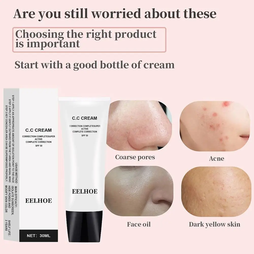 30ml Breathable BB Cream Not Sticky Face Foundation Moisture Deep Brighten Intensive Provide Moisturizes Helps Skin E8I8