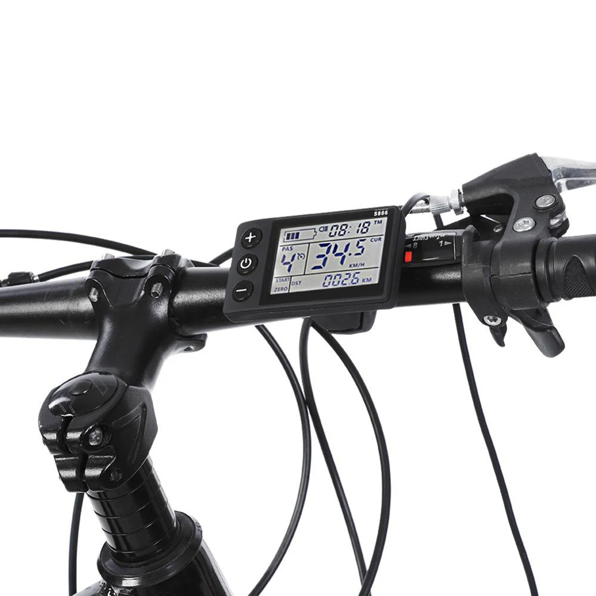 

S866 Electric Bicycle Display LCD Meter for Intelligent Controller Ebike Panel SM Plug Electric Bike,24V-36V A-ABHQ
