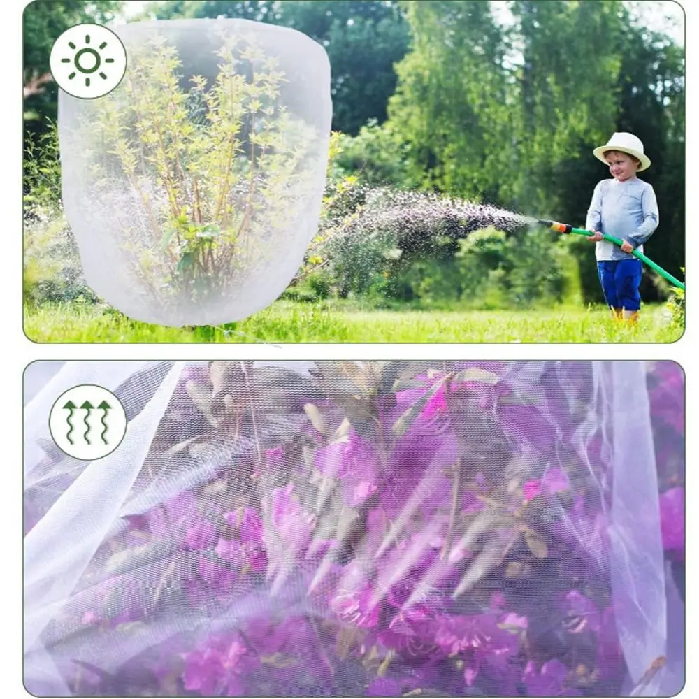2pcs Breathable Plant Insect Protection Net Anti-Bird Drawstring Vegetable Cover Mesh Large Thickened Plant Cover Bags