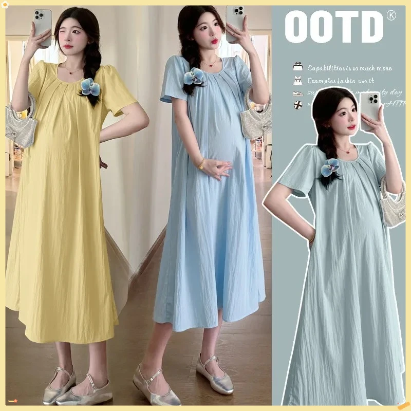 

2025 Hottest! New Maternity Summer Dress - Fashionable Thin Long Dress | Stay Cool in Style for Pregnant Women Maternity Dresses