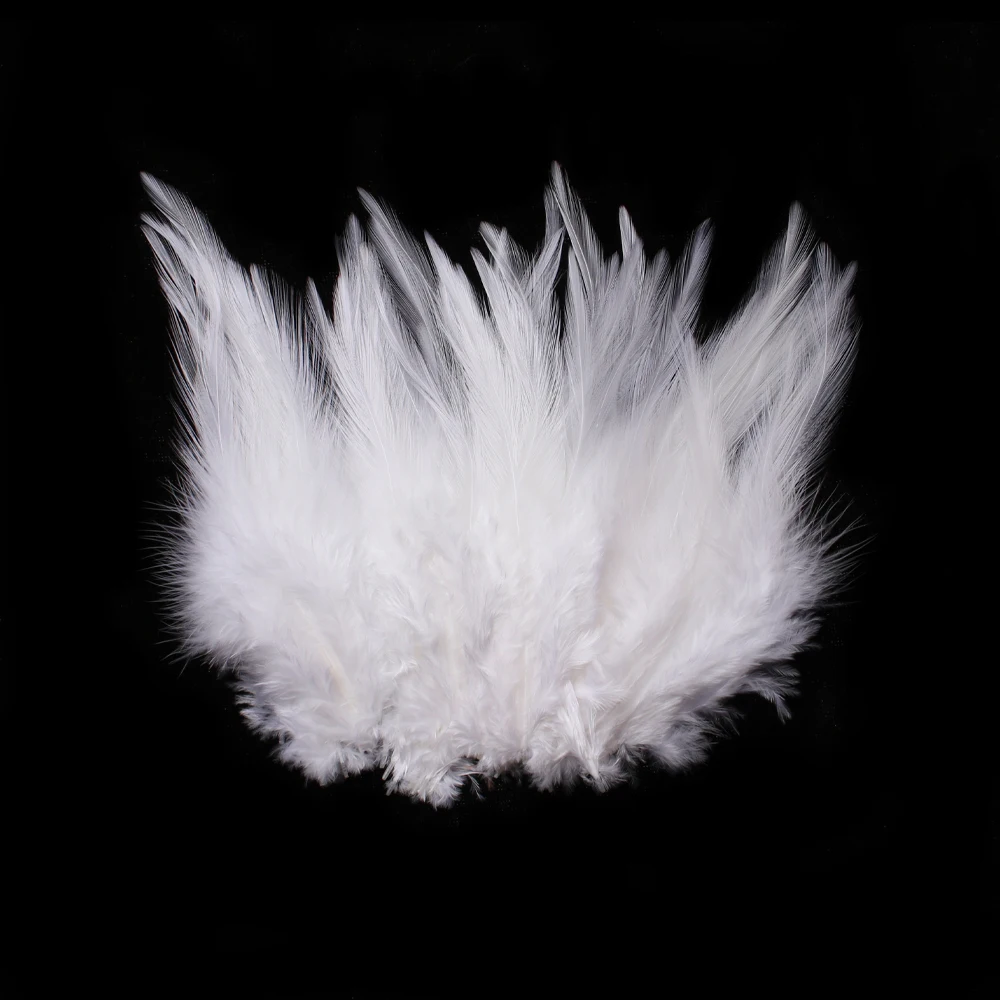 50 Stück Fliegenbindematerial: Natürliche Hühner-/Hahnsattelfedern für Streamer & Woolly Bugger Fliegen – Detail 12