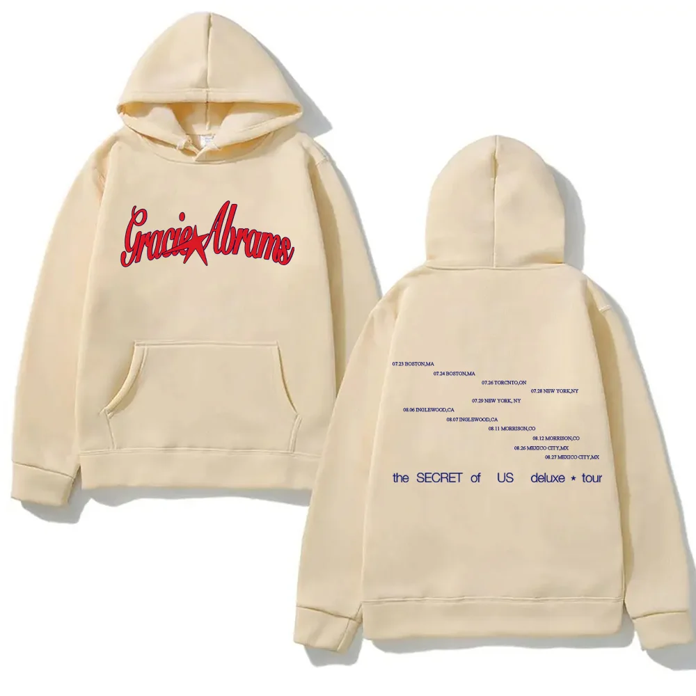 TSOU ديلوكس هيذر رمادي ستار هوديي 2025New جرايسي أبرامز بلوزة غير رسمية ملابس الصوف للجنسين الشرير مع جيب هودي #2