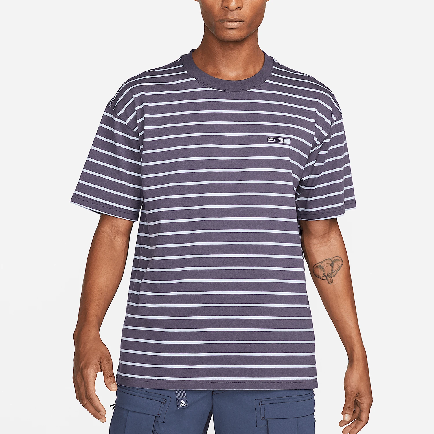 

Nike genuine 2023 New Men's Casual Breathable Striped T-Shirt FB8130-015