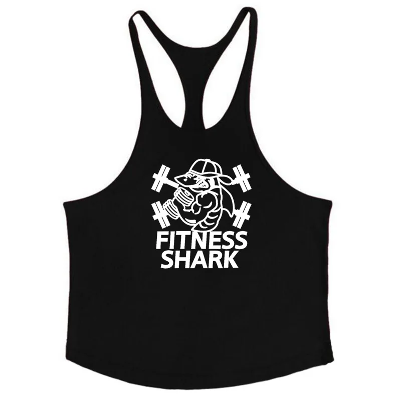 

Muscle Guy Stringer 100% Cotton Tank Top Men's Racerback Vest Bodybuliding Quick Dry Gym Wear Summer Breathable Workout Shirt