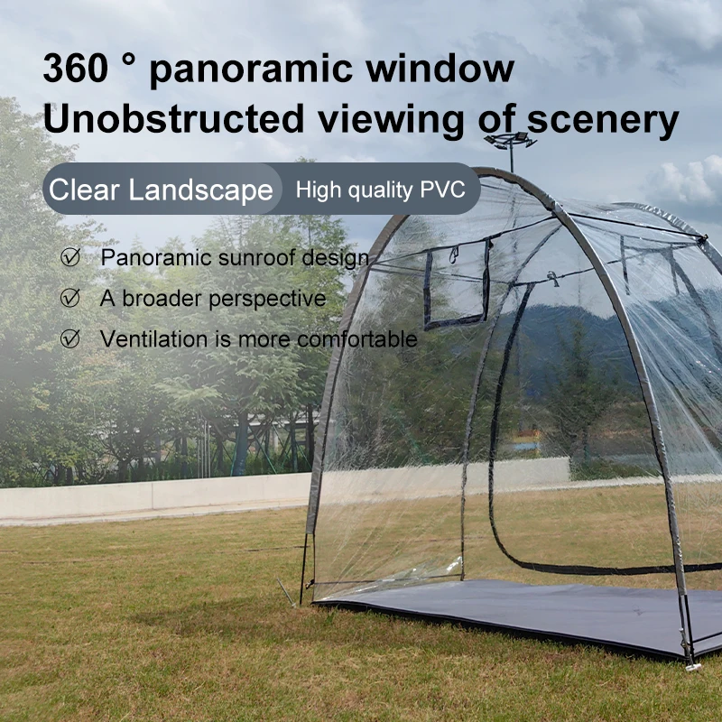 Transparent Tent, Winter Shelter Easy Set Up,All Weather Cover Enjoying The Outdoors,Sports Tents With Family Camping,Fishing