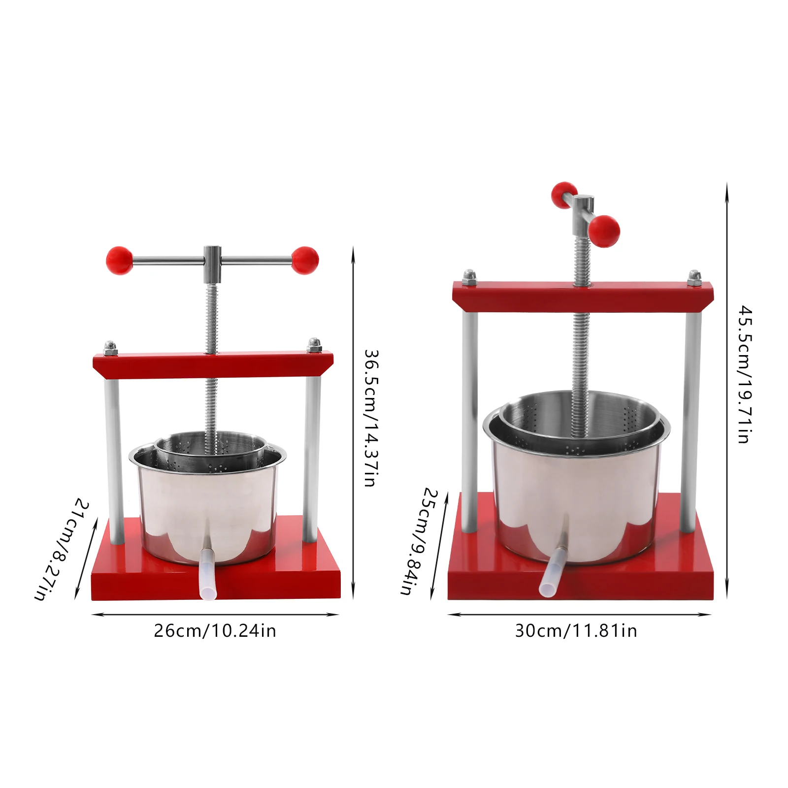 

Cheese Tincture Herb Fruit Wine Manual Press 0.8 Gallon/1.6Gallon Stainless Steel Barrels Press Machine for Juice, Vegetable