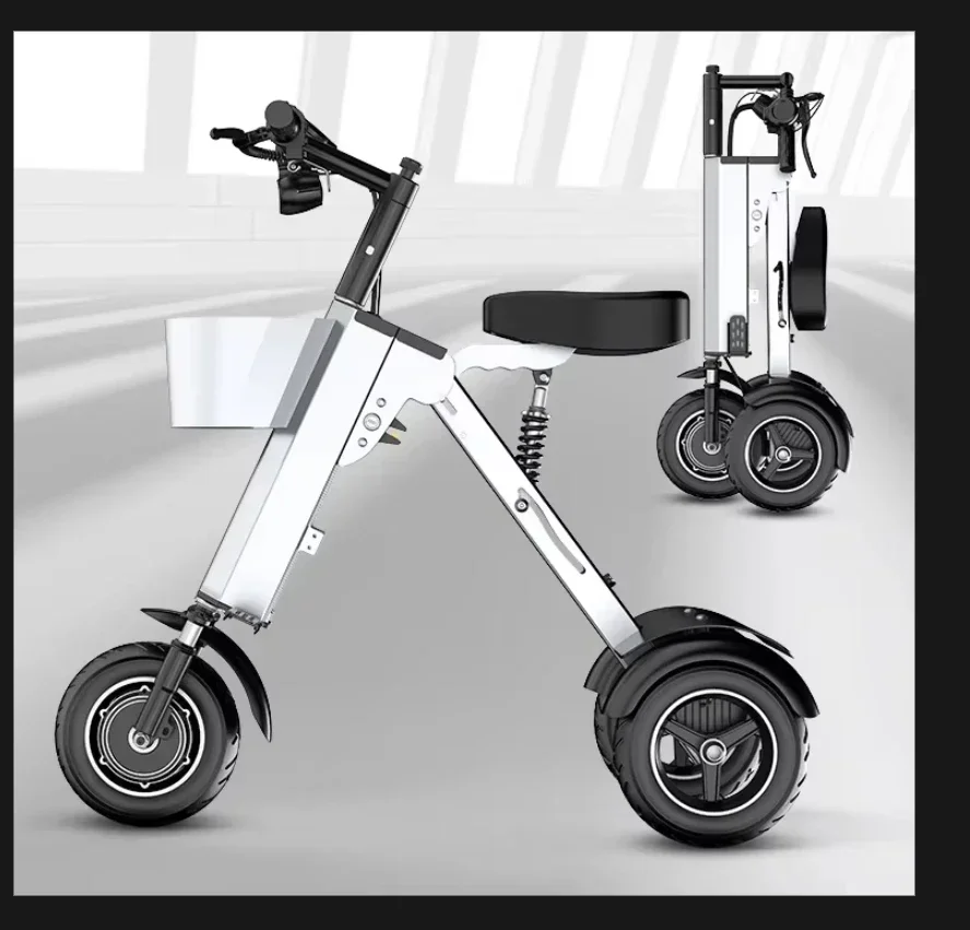 

High-end two-person smart folding electric vehicle, small lightweight mini three-wheeled Hot sales