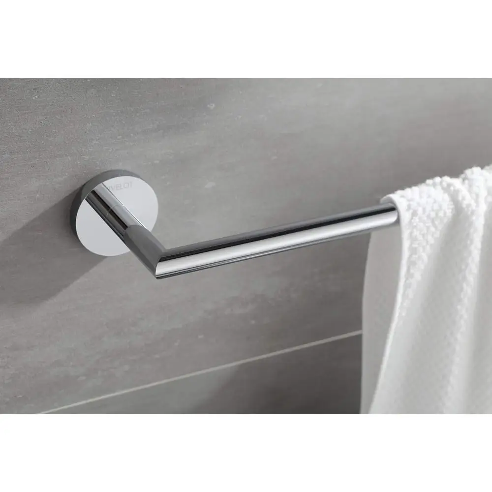 

Chrome Wall-Mounted Hotel Style Brass Towel Bar, Leo Series
