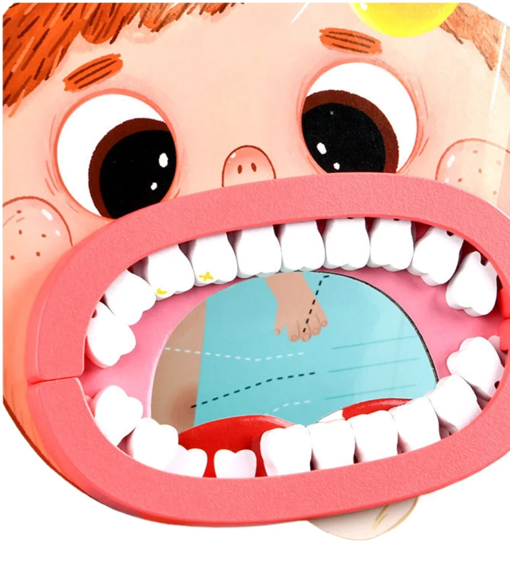 Odontoiatria orale per bambini in legno transfrontaliero piccolo medico infermiere simulato dentista set giocattolo medico per casetta da gioco