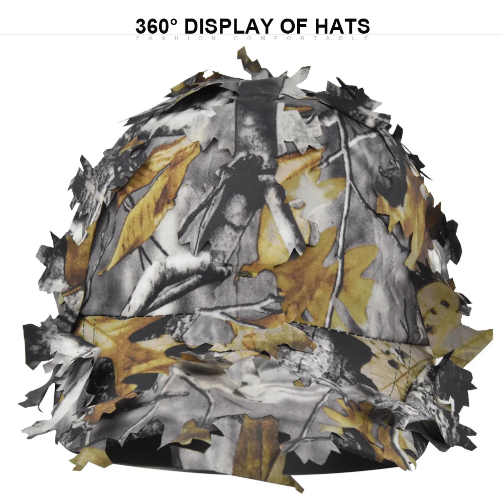 Sniper Hunter Camouflage Hat Tactical Camo Baseball Cap Men Soldiers Combat Flat Hat for Hunting Wargame Shooting Fishing