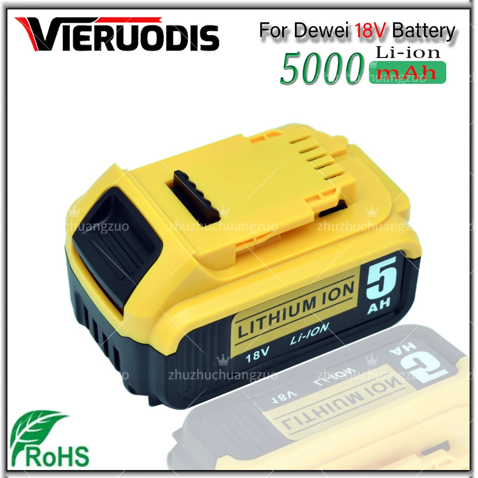 

100% Compatible For DeWalt 18V/20V 6000mAh Rechargeable Power Tools Battery with LED Li-ion Replacement DCB205 DCB204-2 DCB206