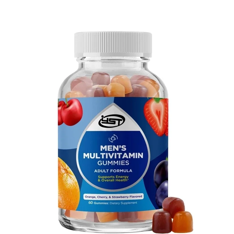 

Men's natural multivitamin zinc gummies - containing vitamins D, C, A, and biotin, suitable for all men's health supplements