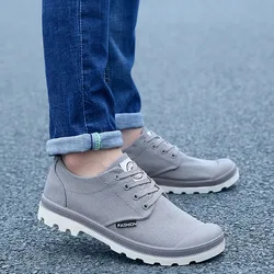 Men Cloth Casual Sports Shoes Autumn New Fashion Low Top Non Slip Comfortable Outdoor Cloth Denim Blue Running Shoes for Men