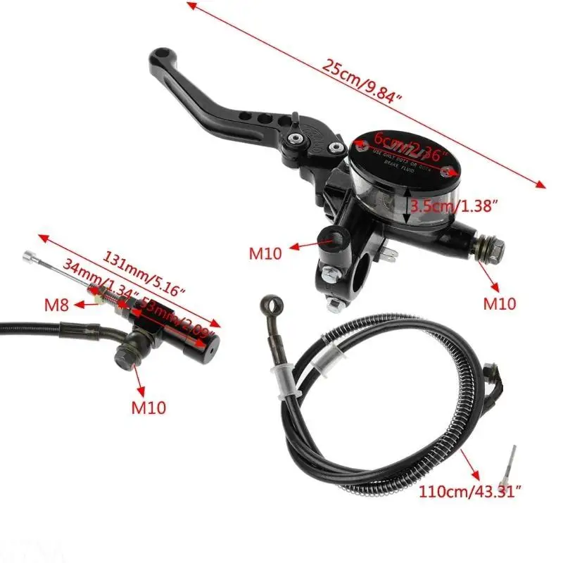 G7NA 7/8 "22mm Hauptzylinder Hydraulische Bremse Kupplungshebel Set Zubehör – Detail 6