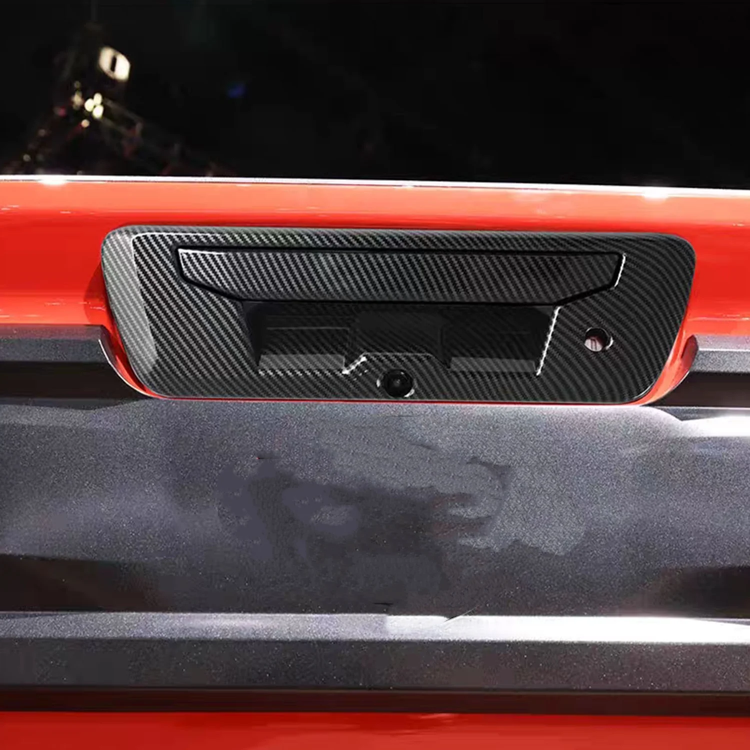 Для Nissan Frontier 2022-2025: Накладки на ручки задней двери багажника, ABS, под карбон, 2 шт.