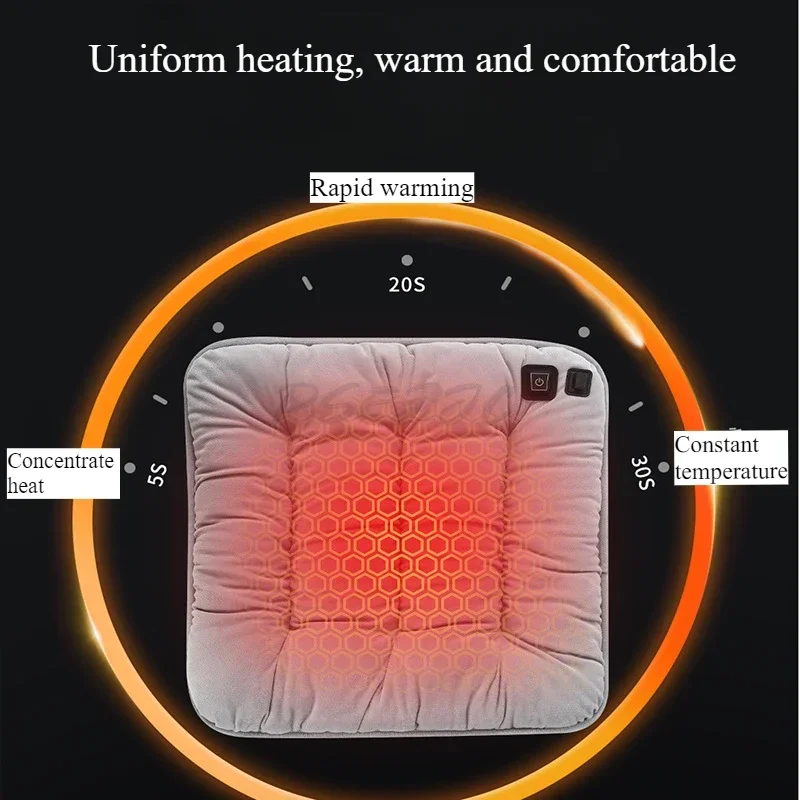 Graphene Heated Seat Cushion for Office Use 5V USB Charging Multifunctional and Washable Intelligent Temperature Control