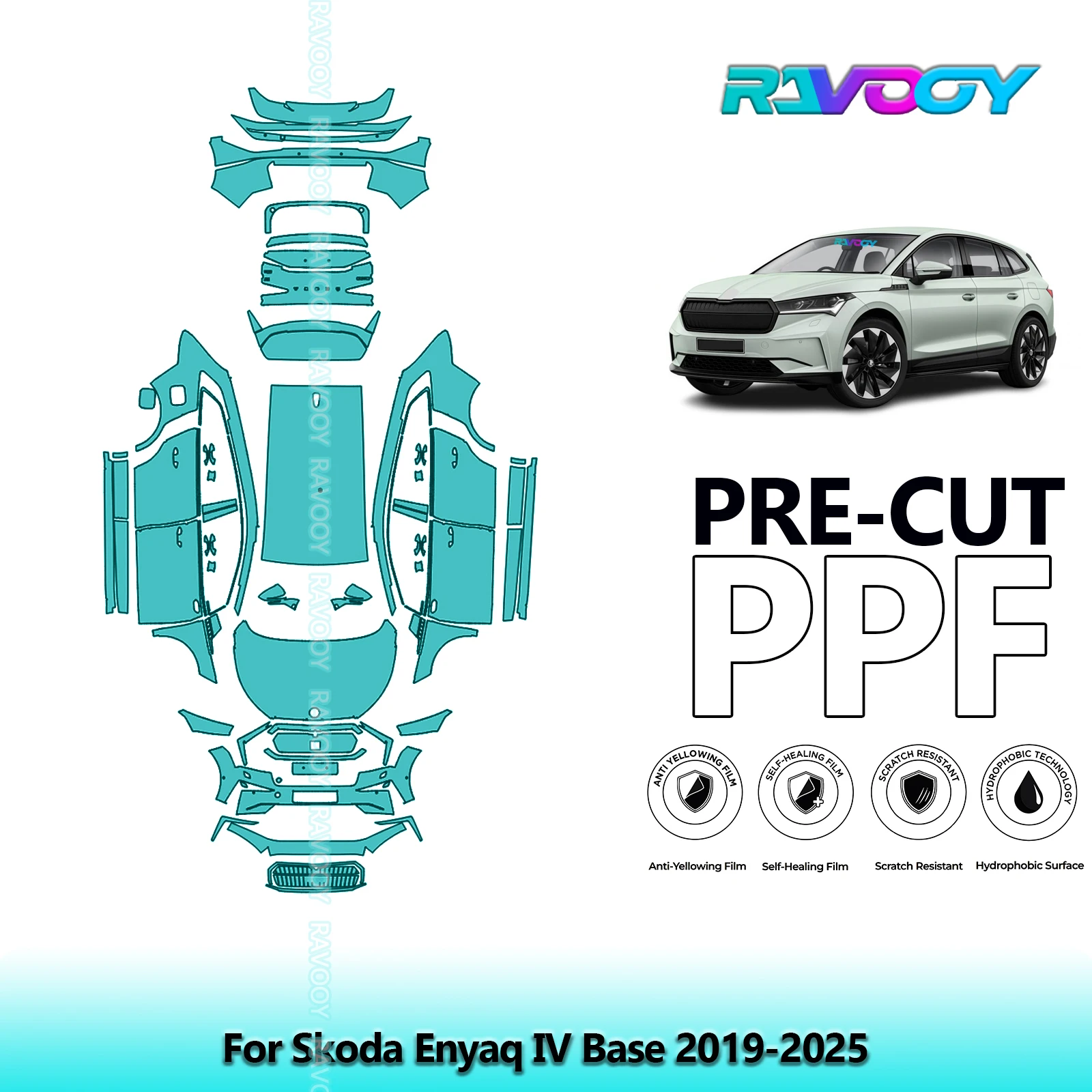 

Full Vehicle Clear Bra Precut PPF Paint Protection Film For Skoda Enyaq IV Base 2019-2025