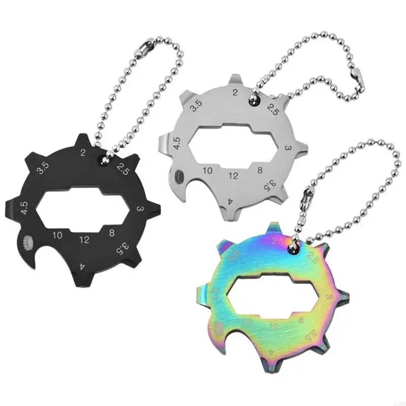 Stainless steels Multifunctional Tool Card With Wrenches Screwdriver And Bottles opener for Outdoor Camping Hiking 24BD