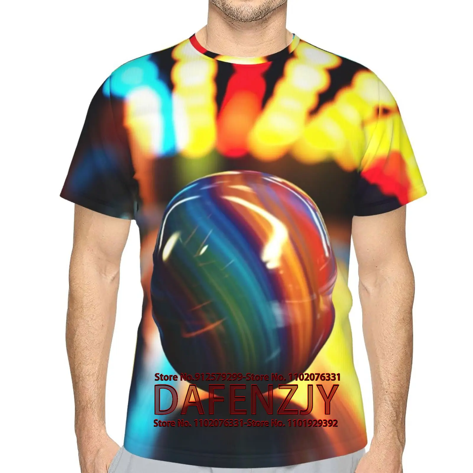Short Sleeve Tee Sport Ball 3D Realistic Printed Casual T-Shirts