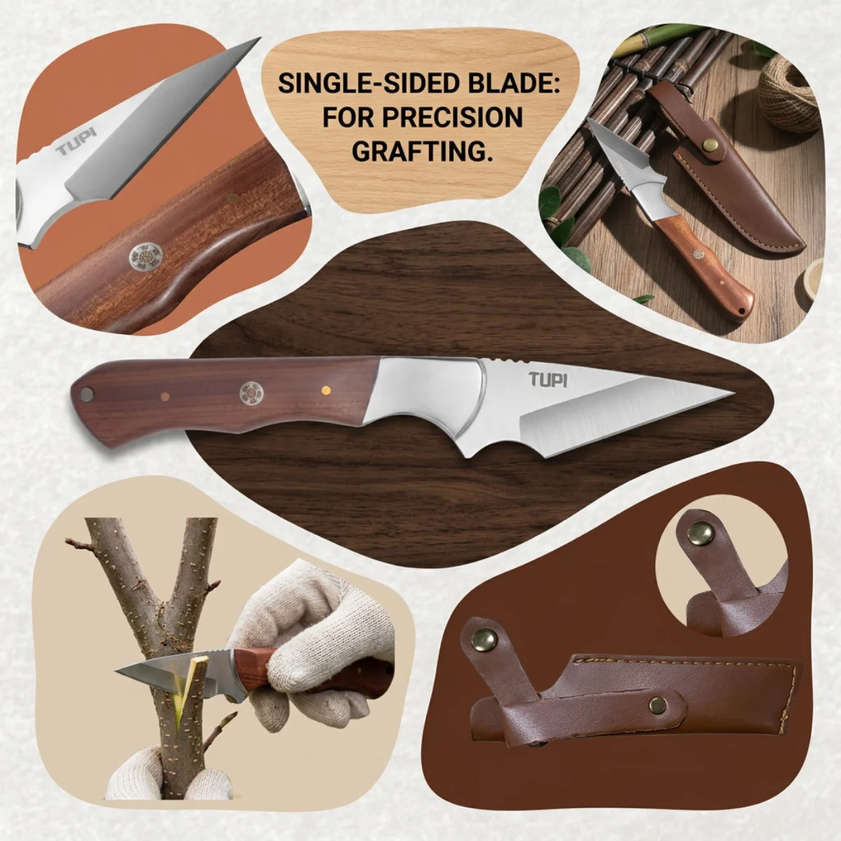 Grafting Garden Seedling foldable Cutter Branch Cutting Pruning Tool Tree Budding Blade Nursery Bark Peeler Lifter