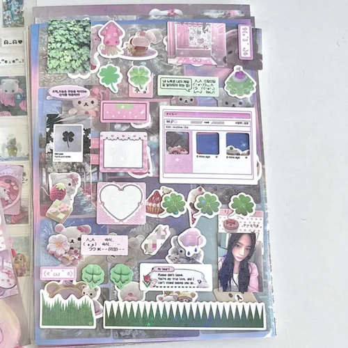 8 Uds Kawaii japonés Retro temprano Anime estrella Flash película pegatina chica álbum de recortes diario Linda película cortada de dibujos animados calcomanía decoración DIY