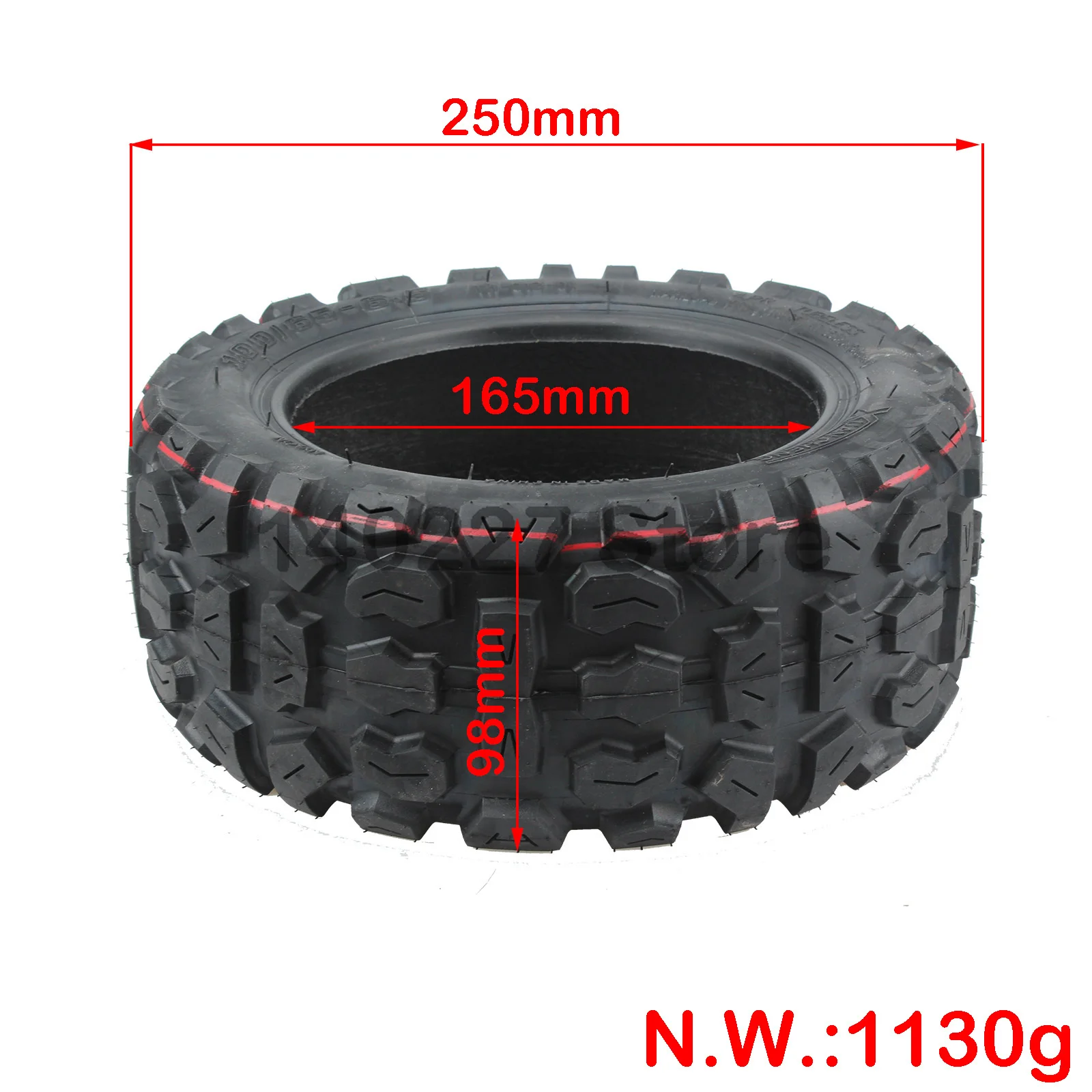 xuancheng 100/65-6.5 Tubeless Rubber Tire for Dualtron Electric Scooter Widen Off-Road 11 Inch Vacuum Pneumatic Replacement Tyre