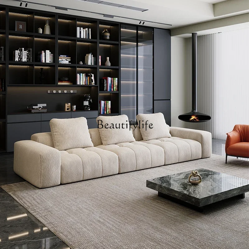 Pixel sofa living room 2024 new high-end straight row module fabric sofa