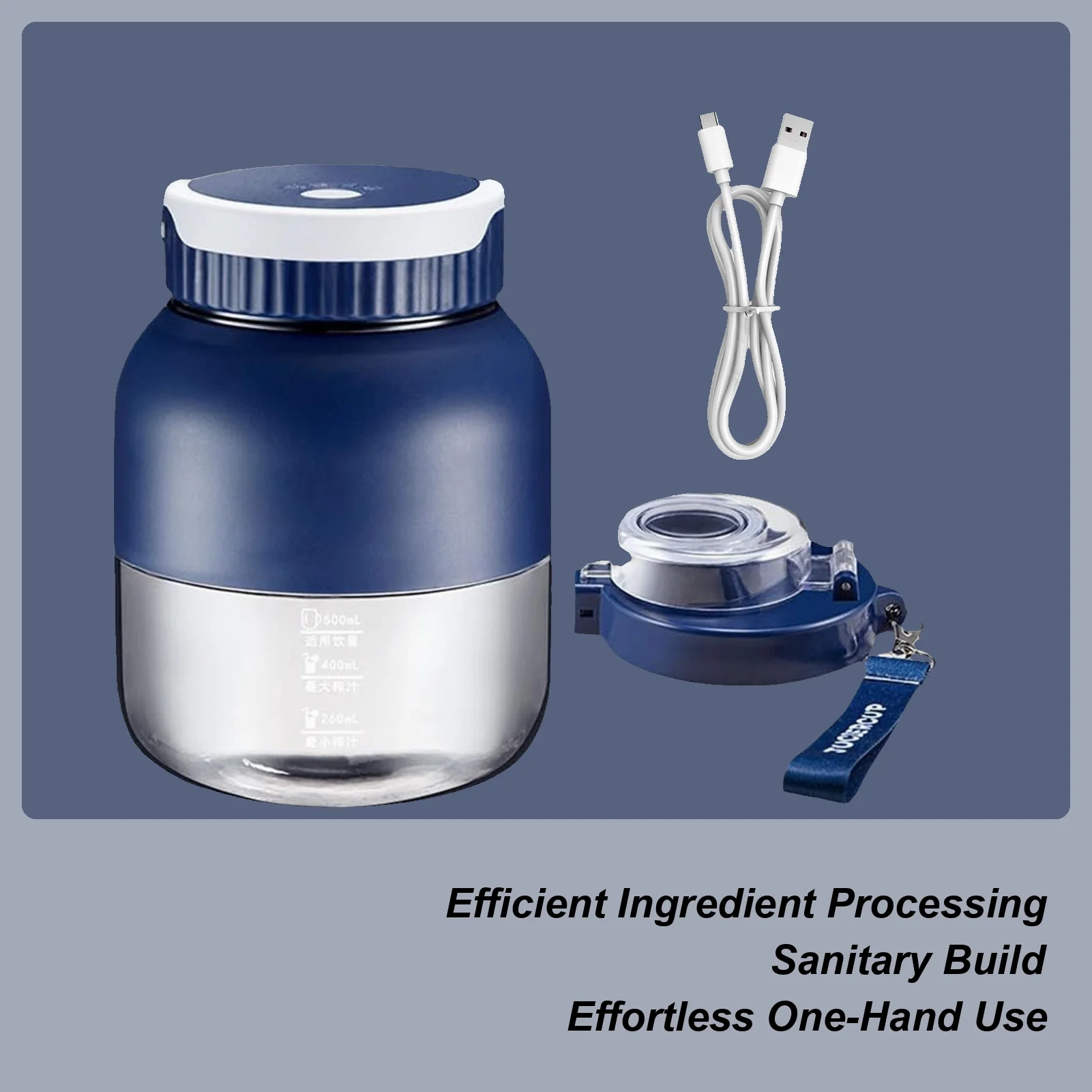 

Portable Blender USB Handheld Portable Shaker Leak-Proof Protein Blender Drink Cups for Home Office Kitchen Living Room Garden