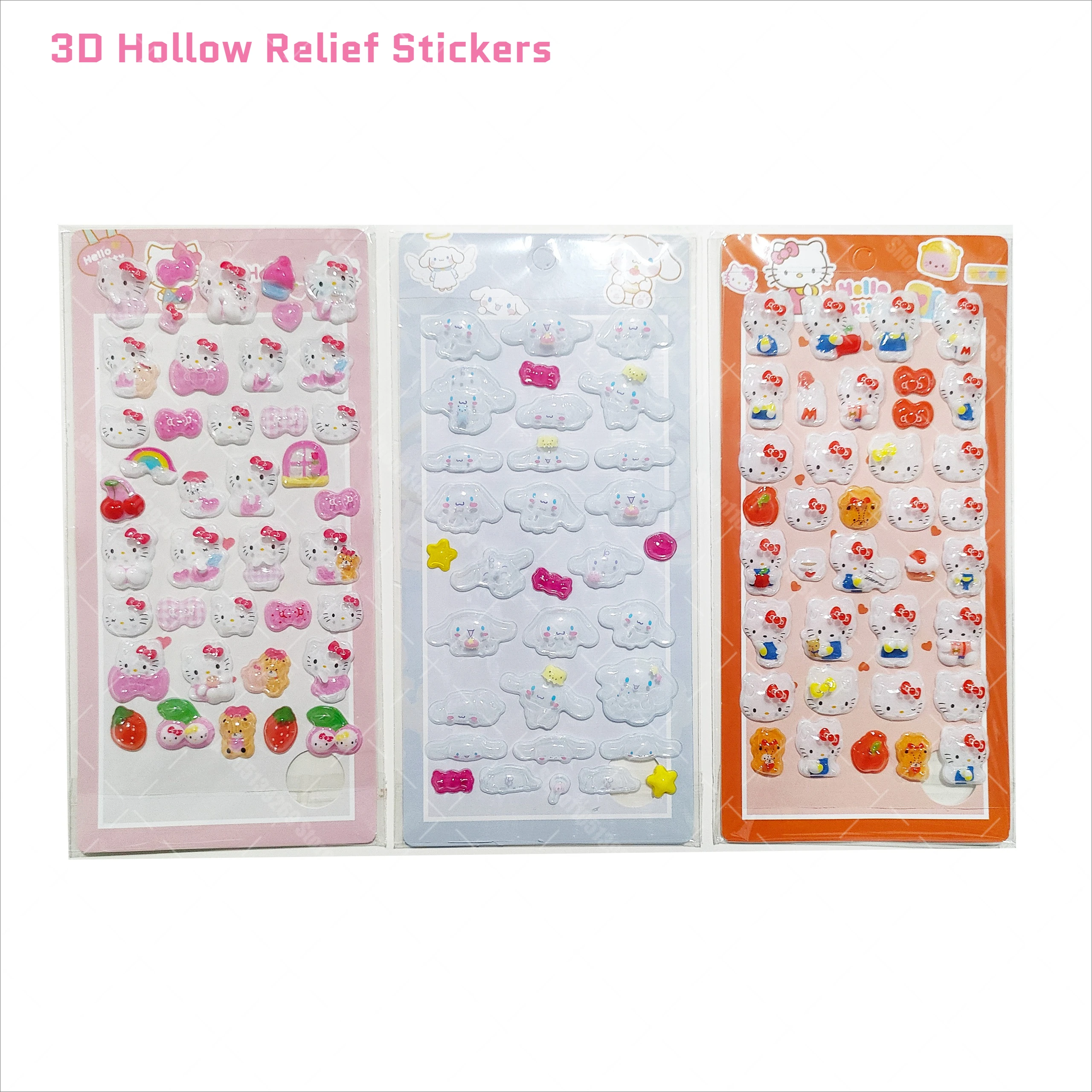 Kulomi 3D ملصقات الإغاثة جوفاء شفافة رائعة DIY الديكور هدية ديكور المنزل الكرتون الأطفال ملصقات لعبة الهدايا #3