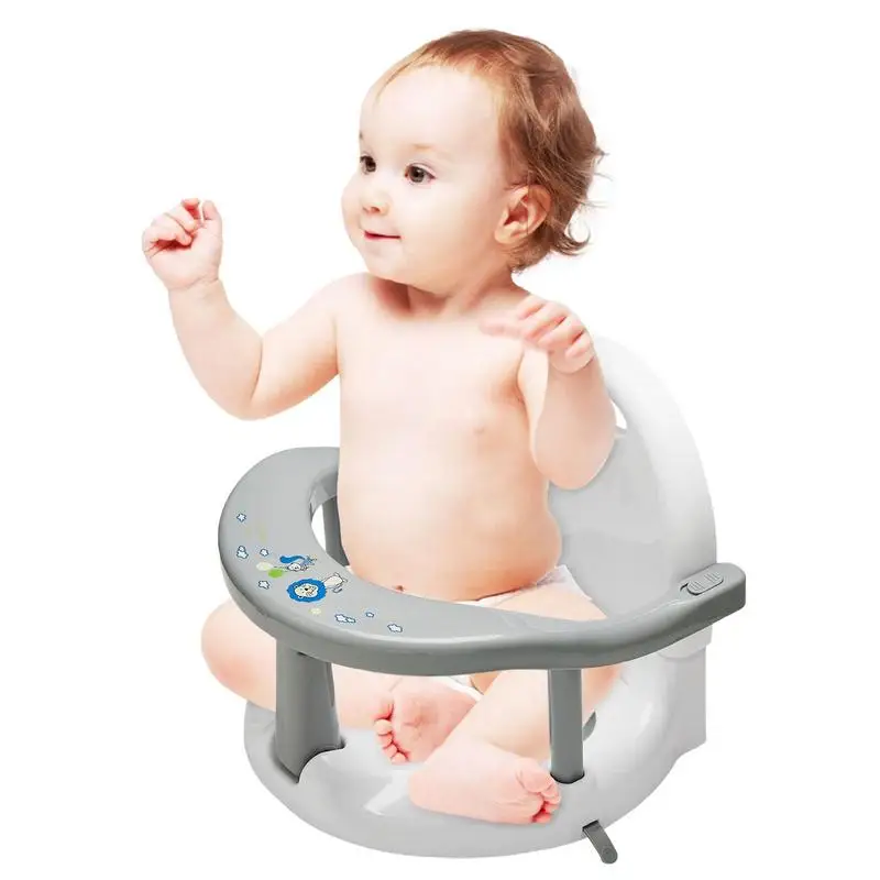 Foldable baby bathtub seat Soft Mat Non-slip baby bath seat bathtub stool with Suction Cups for babies aged 6-18 months