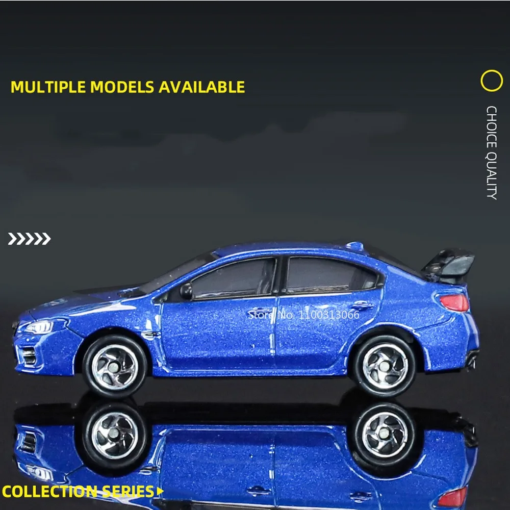 1:64 Pressofuso In Lega Subaru WRX STI Giocattoli Modello di Auto Scivolo Avanti Mini Ruota di Veicolo Assorbimento Degli Urti Auto In Miniatura Collezionisti Divertimento