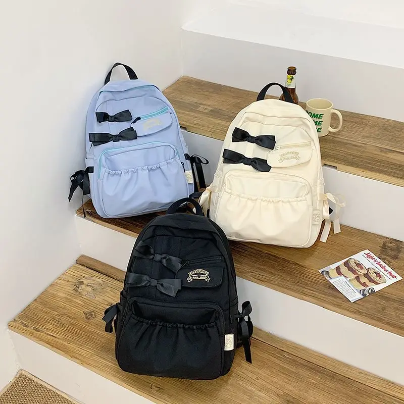 

Nylon teenage youth backpacks Large Capacity Girls' school backpack Casual College School Bags Cute Primary school backpack