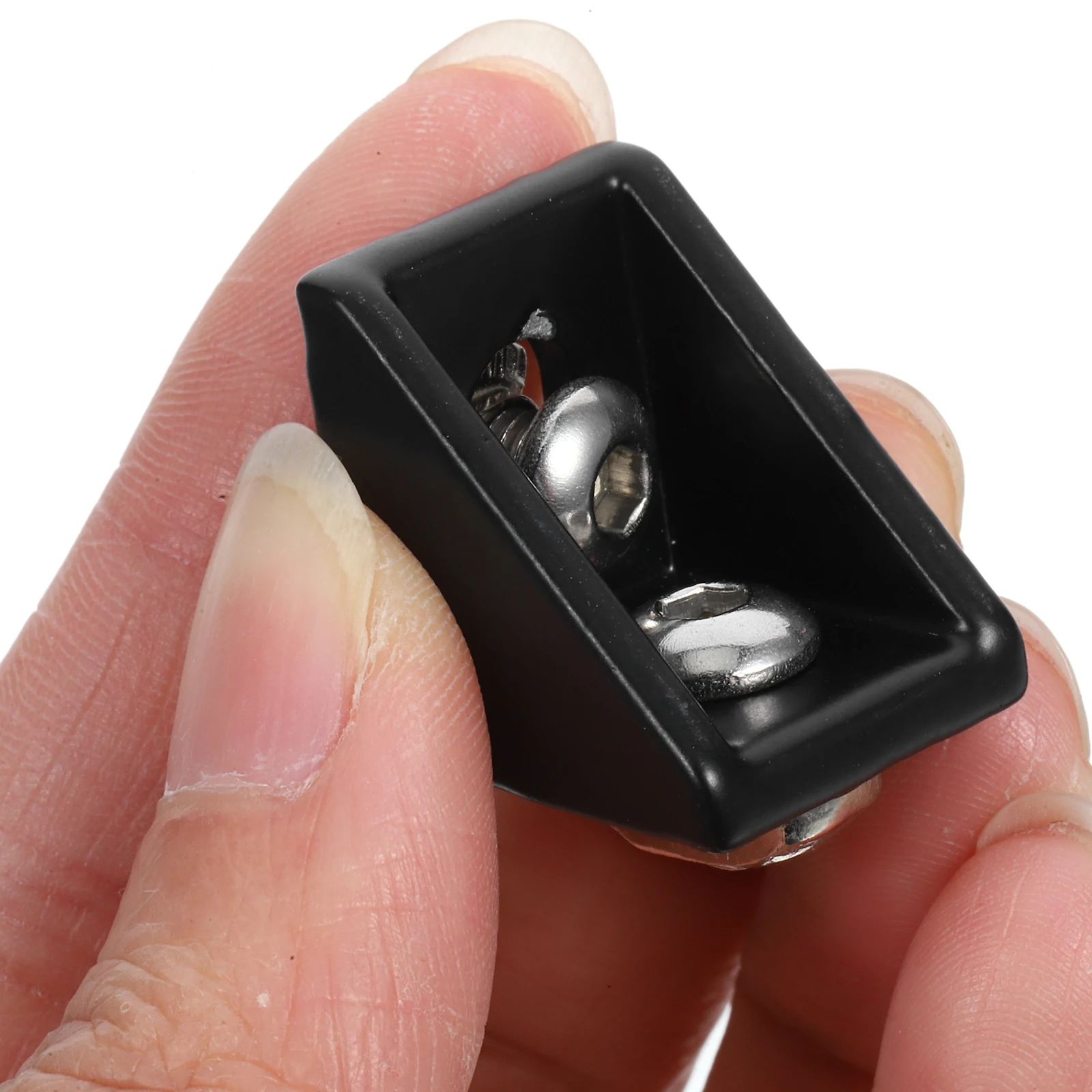 

20 Sets 2020 Series 1720 Aluminum Profile Angle Brackets Black 6mm Slot 20S Accessories Corner Connector L Bracket Hardware