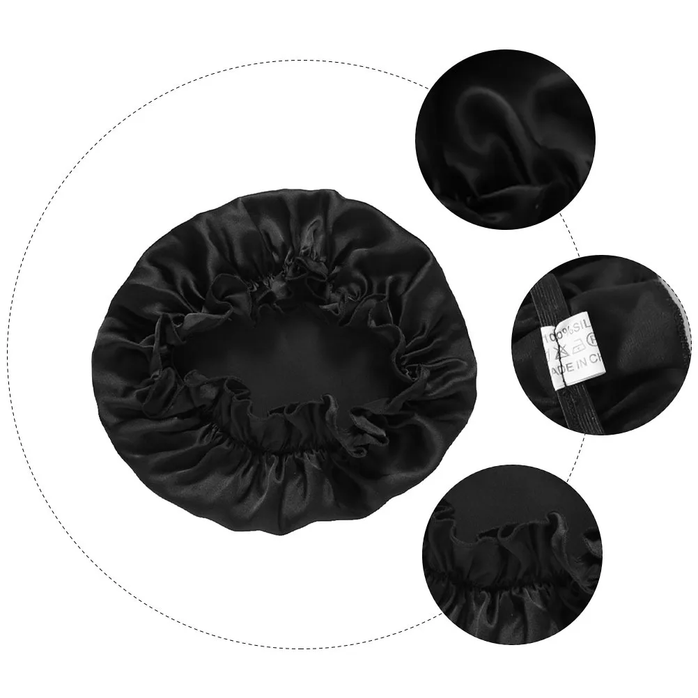 

1pc Silk Sleep Bonnet Women Hair Care Cap Night Sleeping Seamless Soft Moisture Sealing Shine Enhancing Friction Reducing